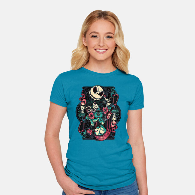 Nightmare Duo-Womens-Fitted-Tee-momma_gorilla