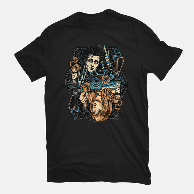 Scissorhands Duo-Womens-Basic-Tee-momma_gorilla