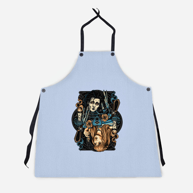 Scissorhands Duo-Unisex-Kitchen-Apron-momma_gorilla