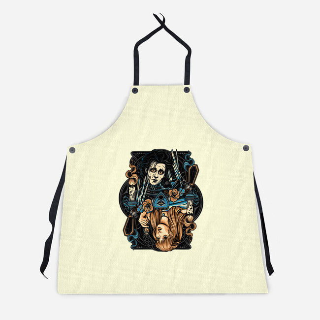 Scissorhands Duo-Unisex-Kitchen-Apron-momma_gorilla