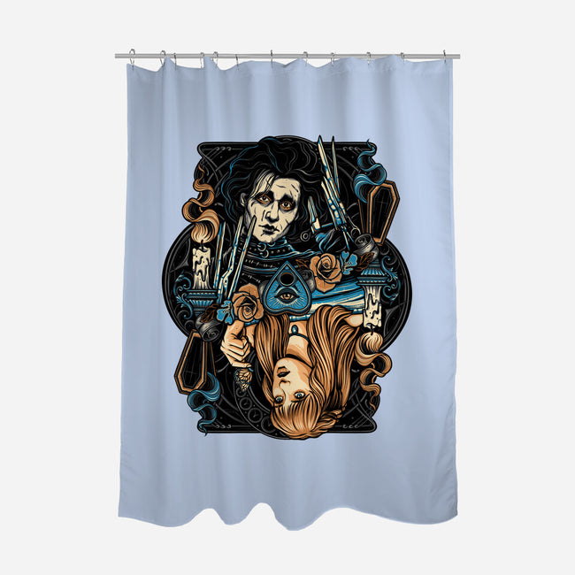 Scissorhands Duo-None-Polyester-Shower Curtain-momma_gorilla