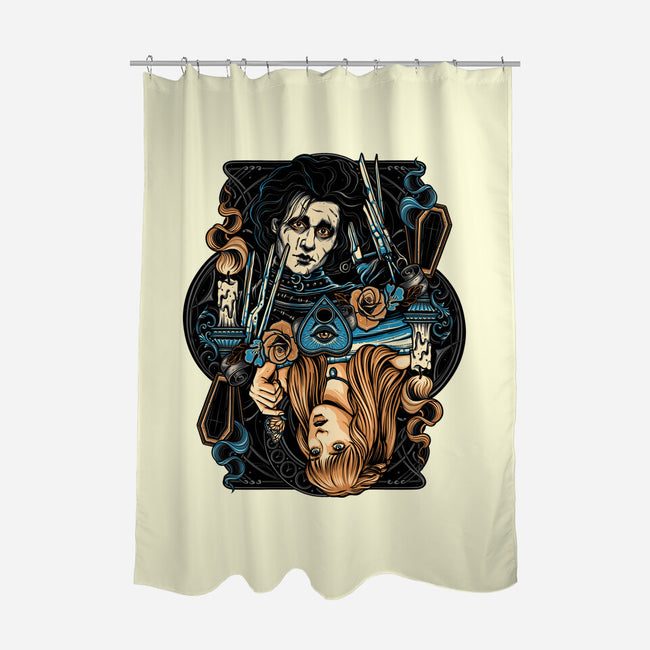 Scissorhands Duo-None-Polyester-Shower Curtain-momma_gorilla