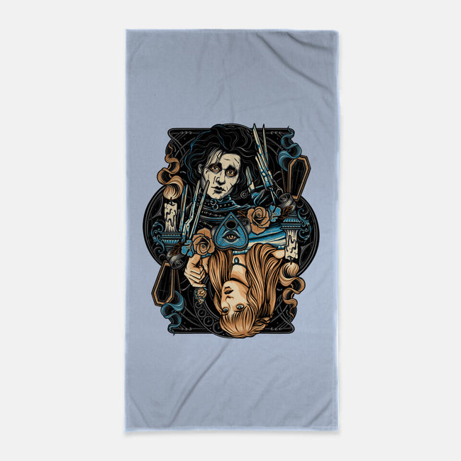 Scissorhands Duo-None-Beach-Towel-momma_gorilla