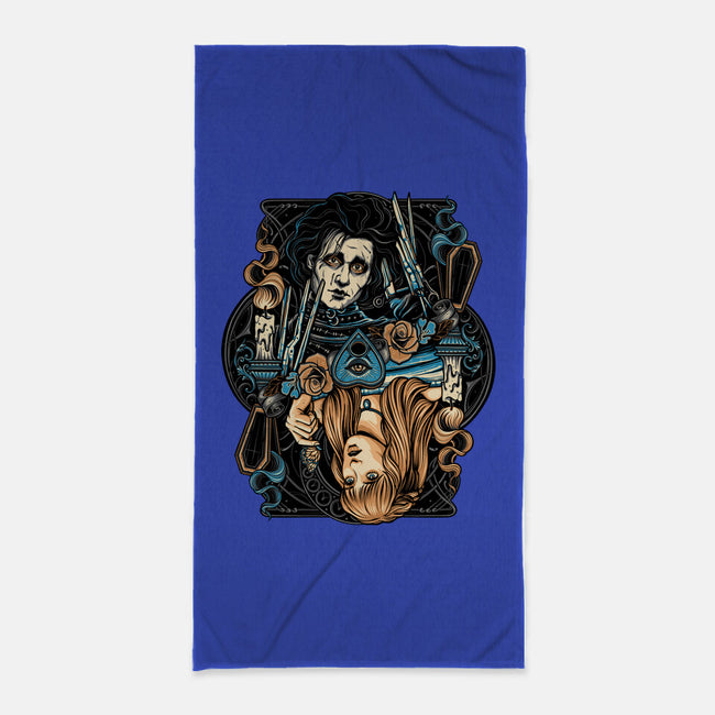 Scissorhands Duo-None-Beach-Towel-momma_gorilla