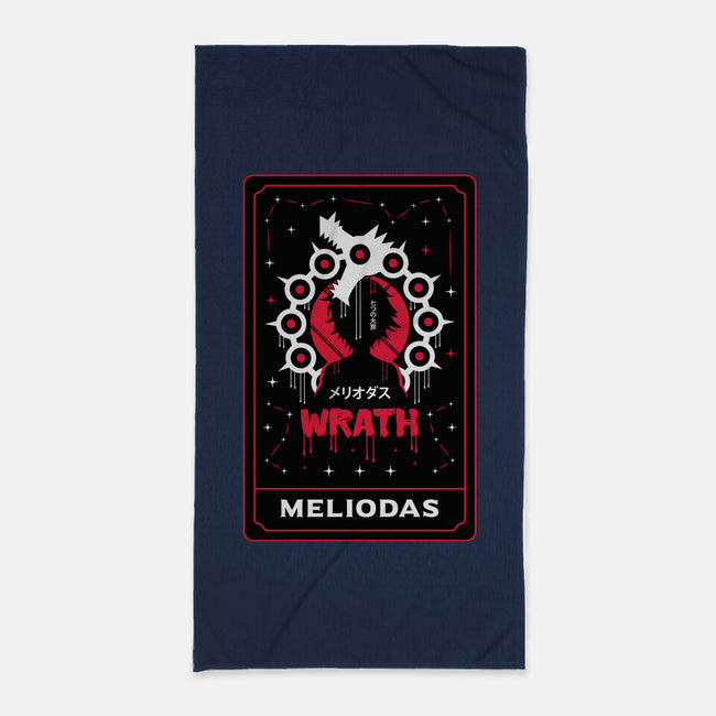 Wrath Dragon Sin Tarot-None-Beach-Towel-Logozaste