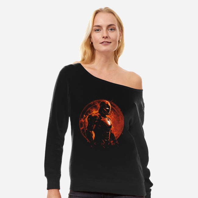 The Iron Warrior-Womens-Off Shoulder-Sweatshirt-kharmazero