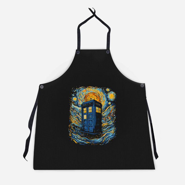 Starry Blue Box-Unisex-Kitchen-Apron-kharmazero