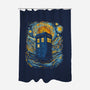 Starry Blue Box-None-Polyester-Shower Curtain-kharmazero