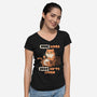 Nine Lives-Womens-V-Neck-Tee-tobefonseca