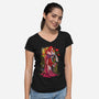 Animated Kiss-Womens-V-Neck-Tee-zascanauta