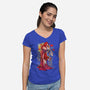 Animated Kiss-Womens-V-Neck-Tee-zascanauta