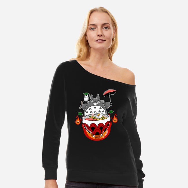 Neighbors Ramen-Womens-Off Shoulder-Sweatshirt-Tri haryadi