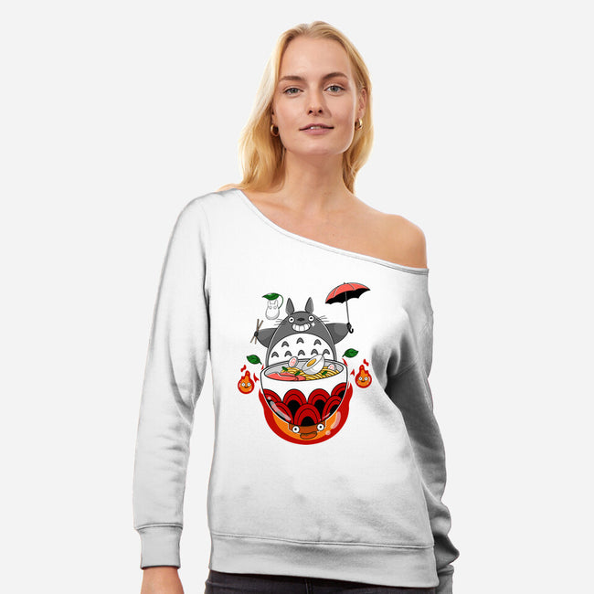 Neighbors Ramen-Womens-Off Shoulder-Sweatshirt-Tri haryadi