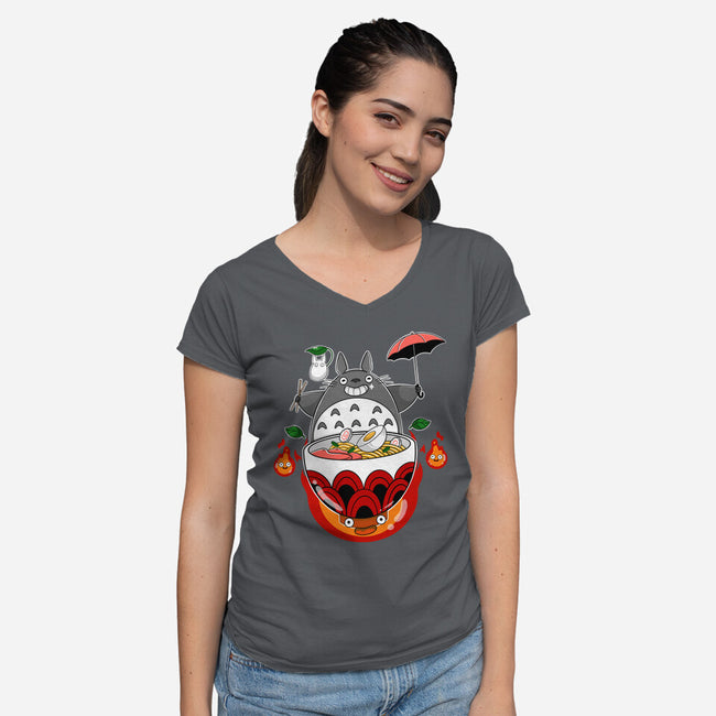 Neighbors Ramen-Womens-V-Neck-Tee-Tri haryadi