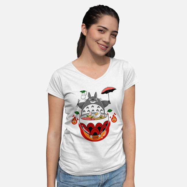 Neighbors Ramen-Womens-V-Neck-Tee-Tri haryadi