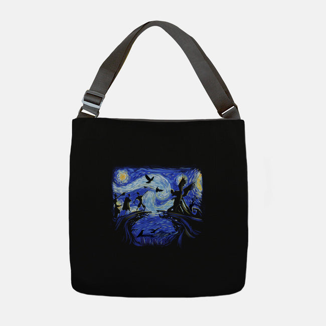 Deathly Hallow Starry Night-None-Adjustable Tote-Bag-fanfabio