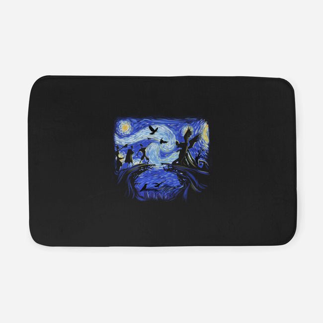 Deathly Hallow Starry Night-None-Memory Foam-Bath Mat-fanfabio