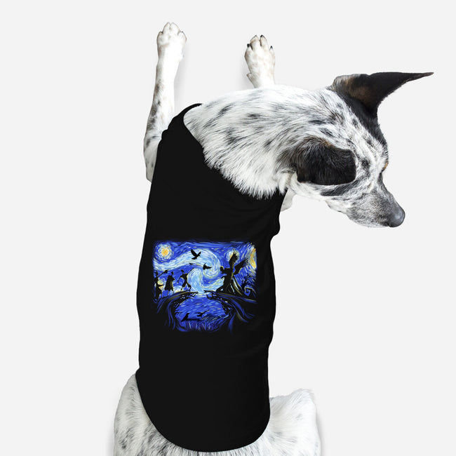 Deathly Hallow Starry Night-Dog-Basic-Pet Tank-fanfabio