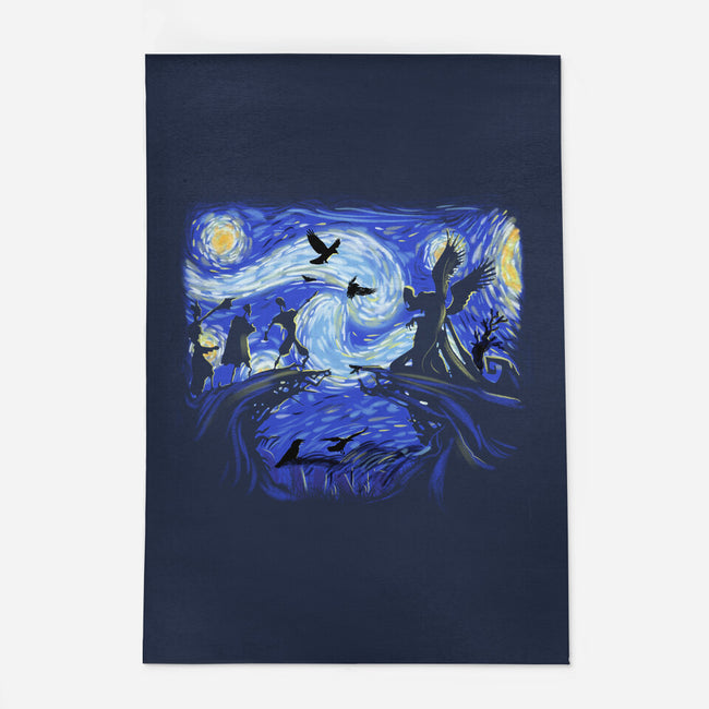 Deathly Hallow Starry Night-None-Outdoor-Rug-fanfabio