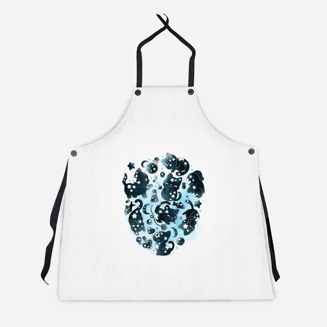 Black Cat Stars-Unisex-Kitchen-Apron-Vallina84