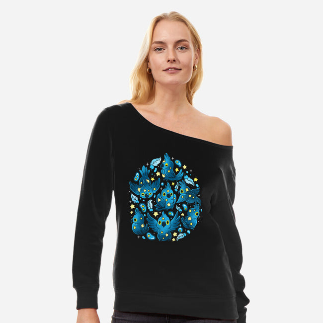 Parrot Stars-Womens-Off Shoulder-Sweatshirt-Vallina84