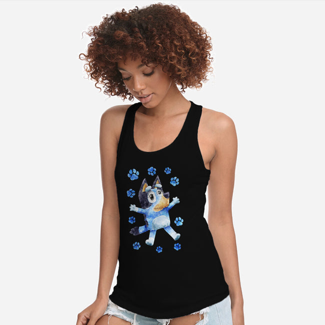 Dog Splash-Womens-Racerback-Tank-nickzzarto