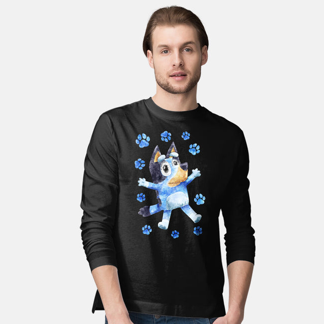 Dog Splash-Mens-Long Sleeved-Tee-nickzzarto