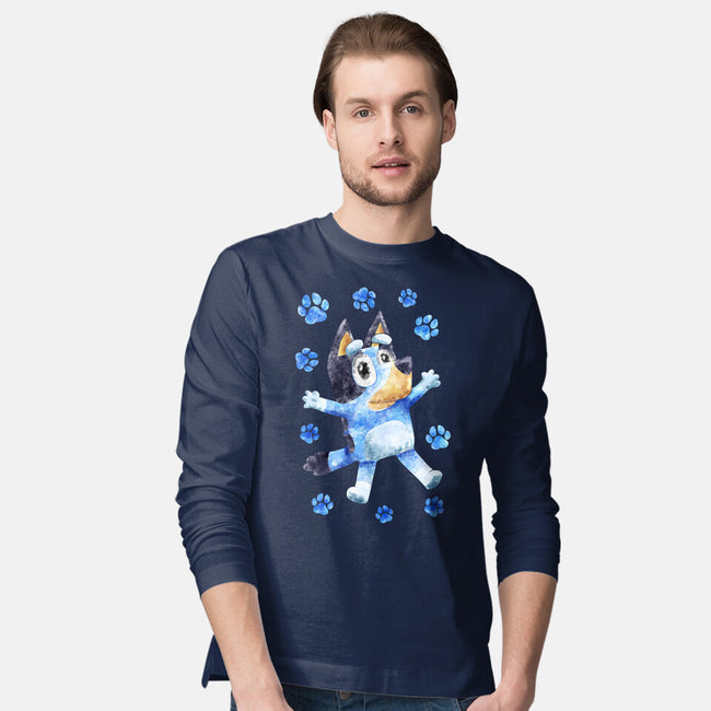 Dog Splash-Mens-Long Sleeved-Tee-nickzzarto