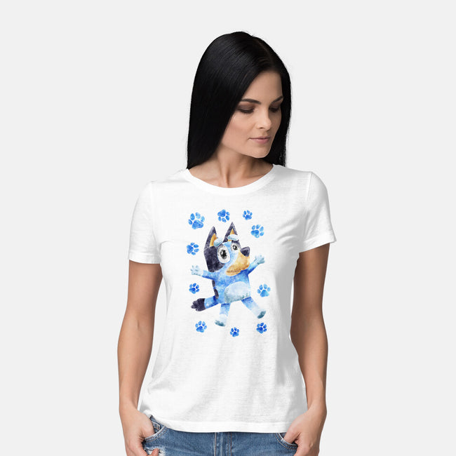 Dog Splash-Womens-Basic-Tee-nickzzarto