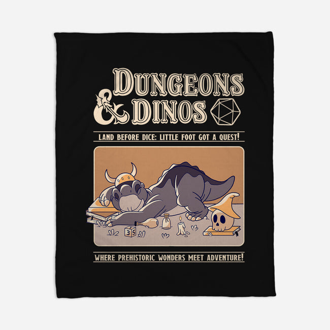 Dungeons & Dinos-None-Fleece-Blanket-leepianti