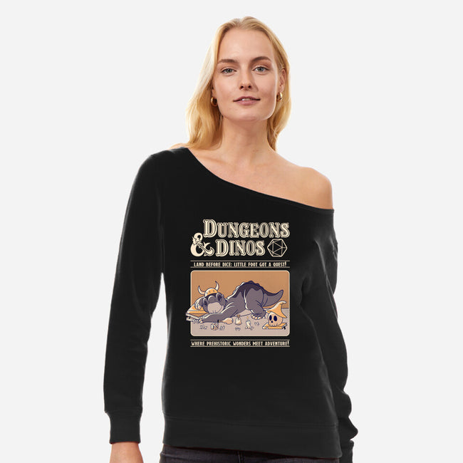 Dungeons & Dinos-Womens-Off Shoulder-Sweatshirt-leepianti