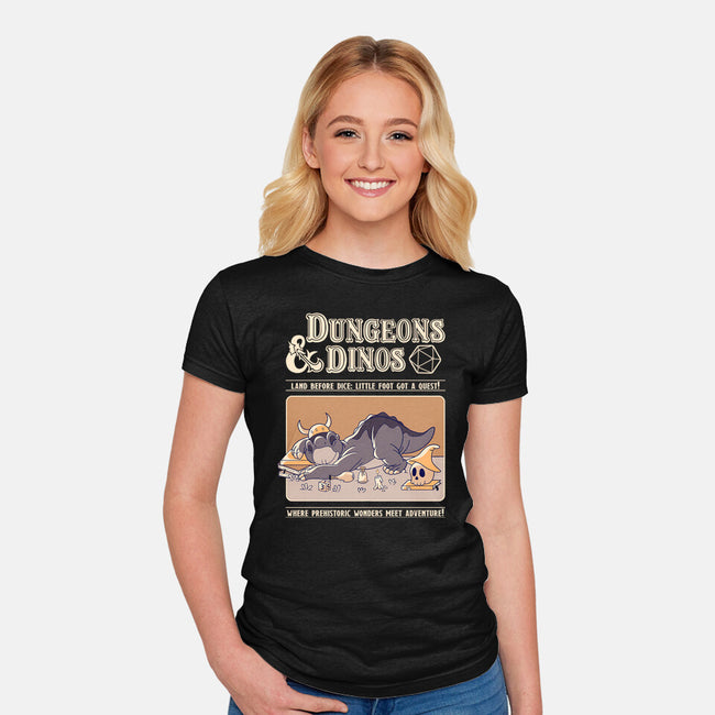 Dungeons & Dinos-Womens-Fitted-Tee-leepianti