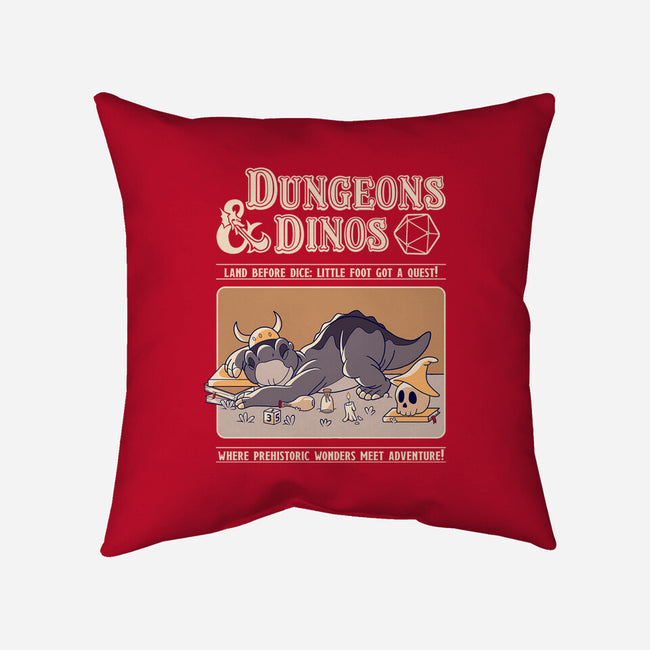 Dungeons & Dinos-None-Removable Cover w Insert-Throw Pillow-leepianti