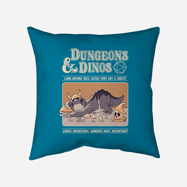 Dungeons & Dinos-None-Removable Cover w Insert-Throw Pillow-leepianti