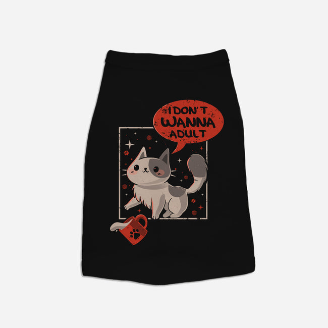 I Don't Wanna Adult-Cat-Basic-Pet Tank-erion_designs