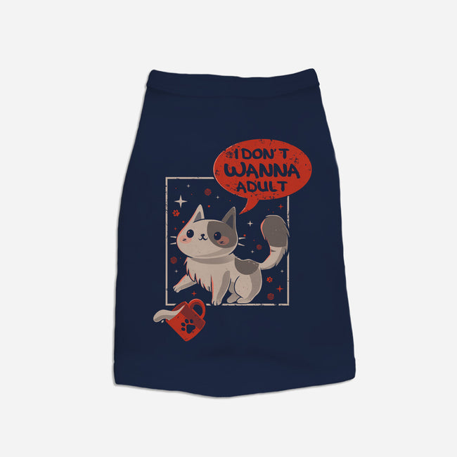 I Don't Wanna Adult-Cat-Basic-Pet Tank-erion_designs