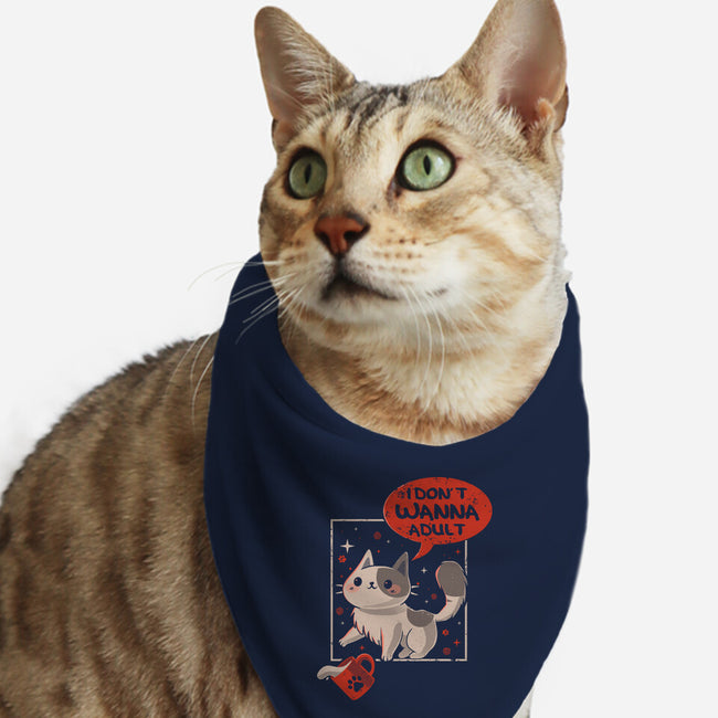 I Don't Wanna Adult-Cat-Bandana-Pet Collar-erion_designs