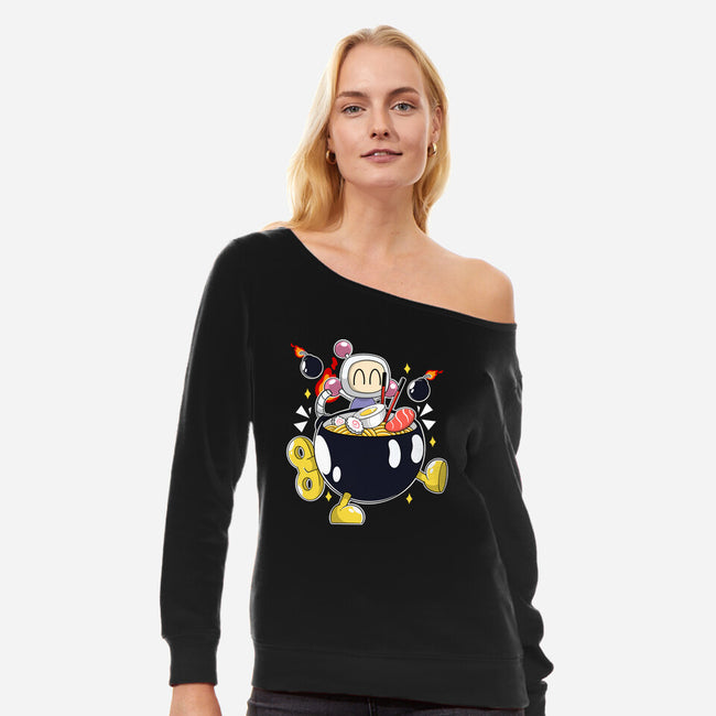 Bomberamen-Womens-Off Shoulder-Sweatshirt-Tri haryadi