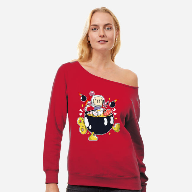 Bomberamen-Womens-Off Shoulder-Sweatshirt-Tri haryadi