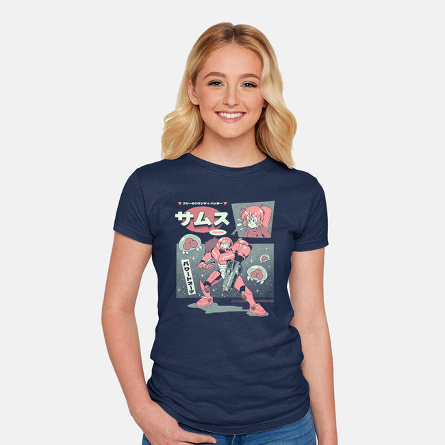 Bounty Hunter From Space-Womens-Fitted-Tee-ilustrata