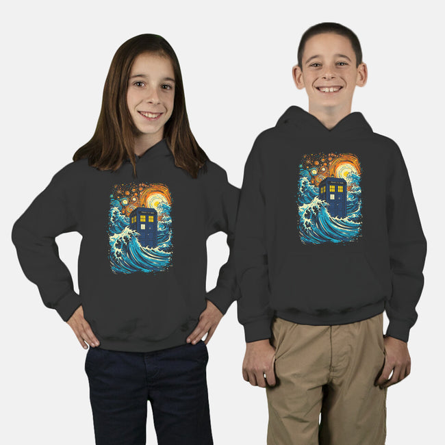 The Great Tardis-Youth-Pullover-Sweatshirt-kharmazero