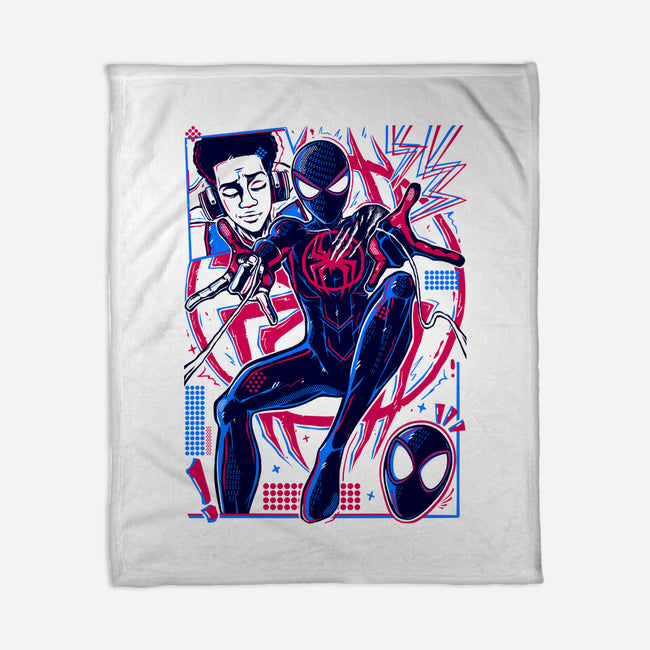 Spiderman Miles Morales-None-Fleece-Blanket-Panchi Art