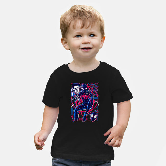 Spiderman Miles Morales-Baby-Basic-Tee-Panchi Art