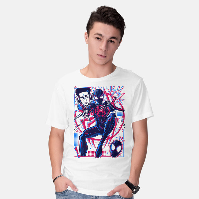 Spiderman Miles Morales-Mens-Basic-Tee-Panchi Art