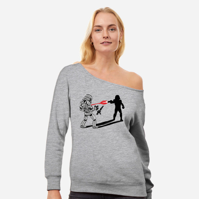 Shadow Battle-Womens-Off Shoulder-Sweatshirt-zascanauta