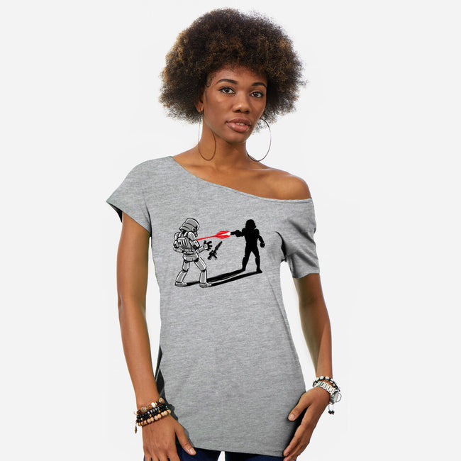 Shadow Battle-Womens-Off Shoulder-Tee-zascanauta