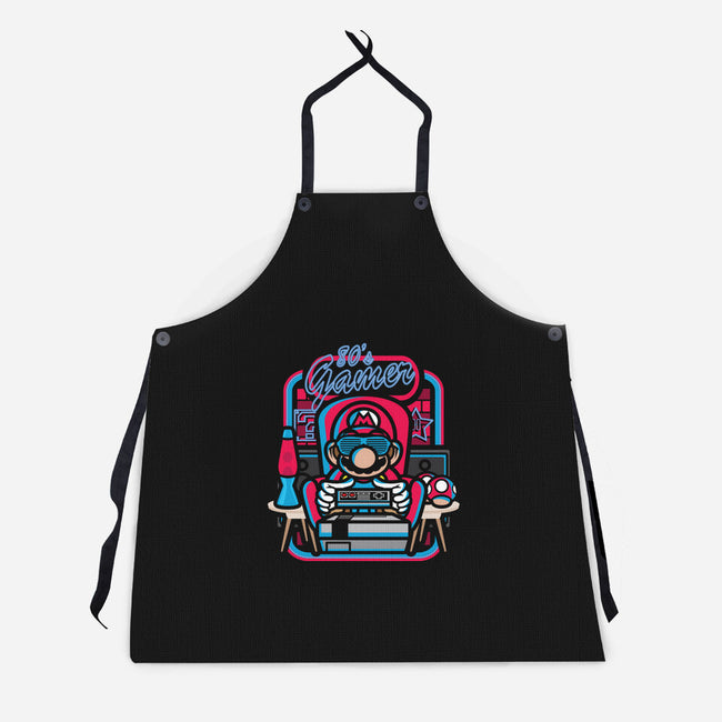 80s Gamer Room-Unisex-Kitchen-Apron-jrberger