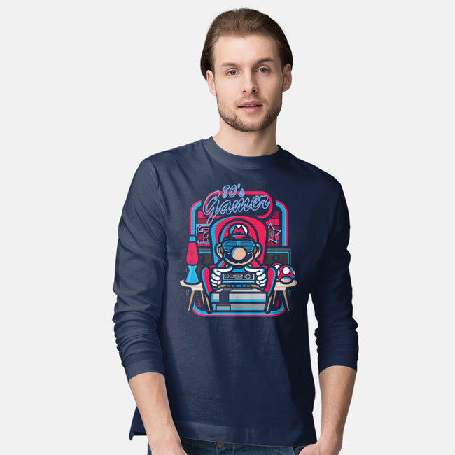 80s Gamer Room-Mens-Long Sleeved-Tee-jrberger