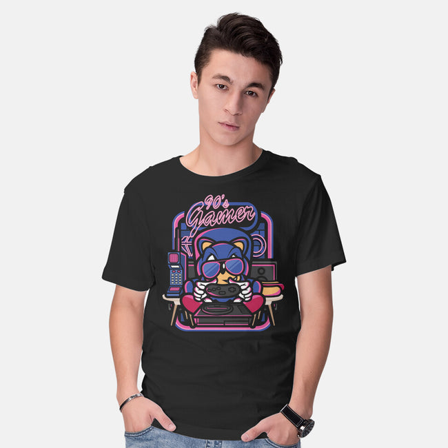 90s Gamer Room-Mens-Basic-Tee-jrberger