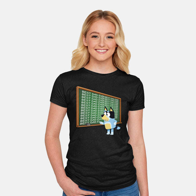 Best Dad Ever-Womens-Fitted-Tee-MaxoArt